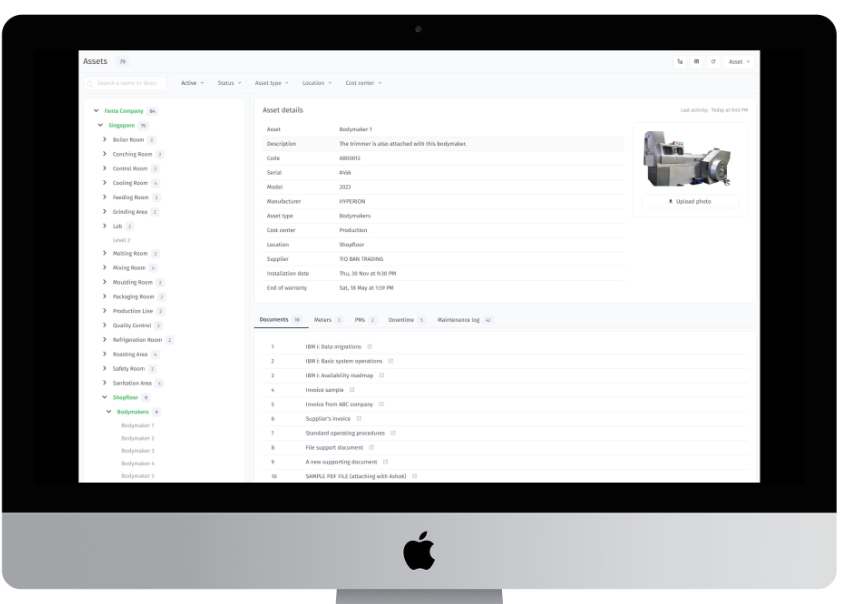 screenshot of MaintBoard CMMS